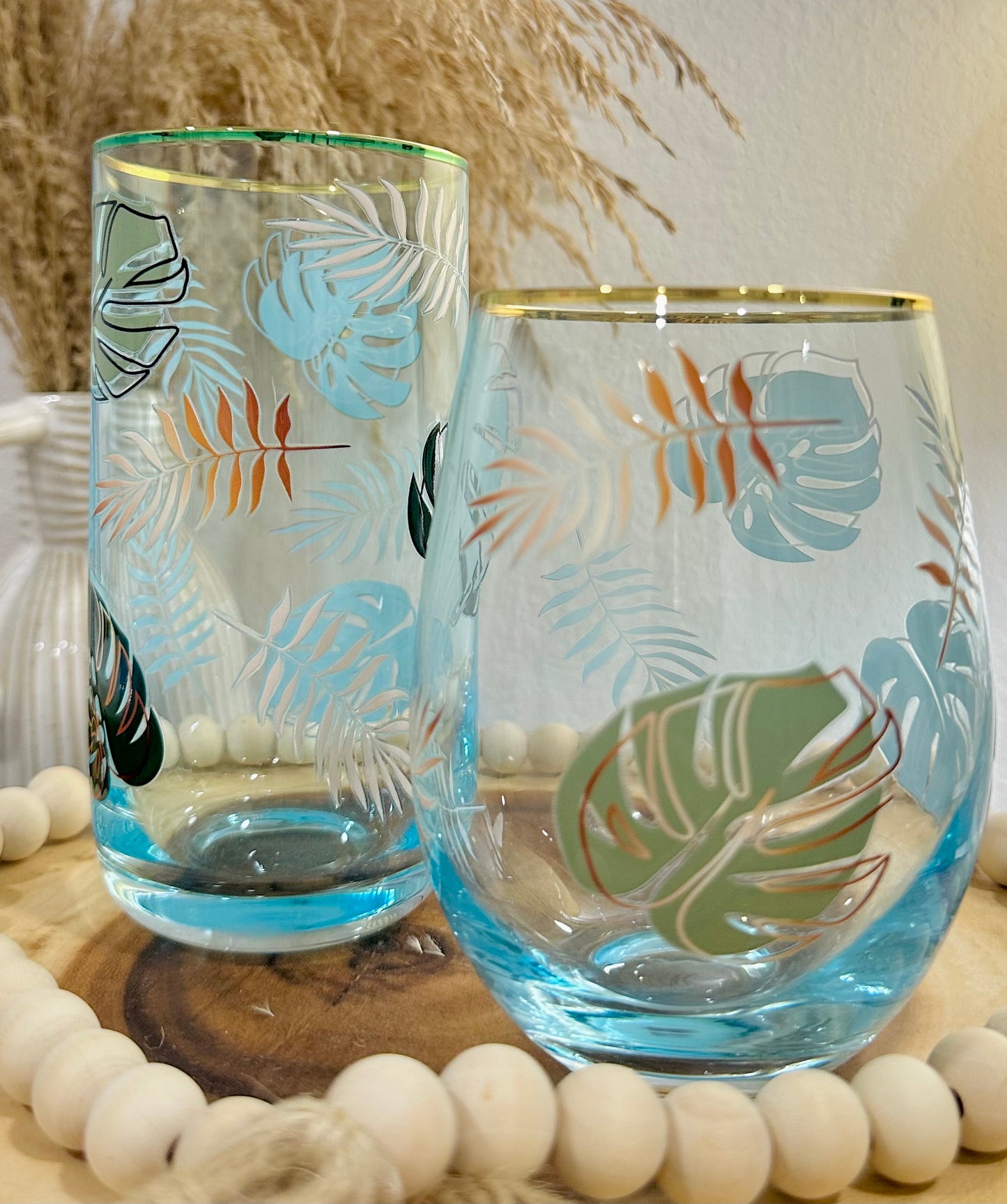 Leaf Glass Cups