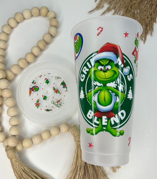 Green Guy Christmas Plastic Cup