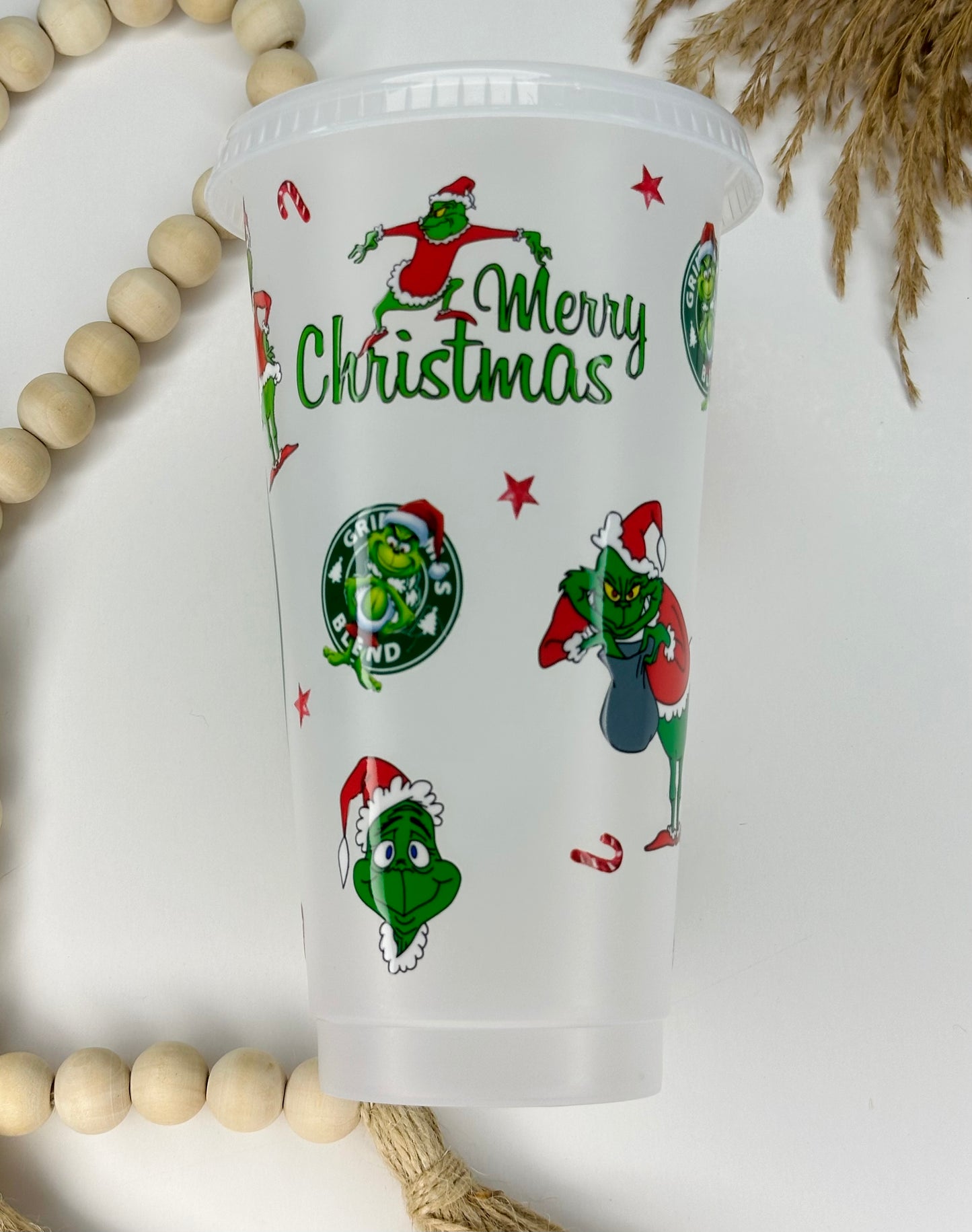 Green Guy Christmas Plastic Cup