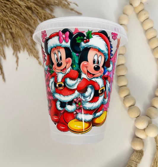 Christmas M&M Mouse Kids Plastic Cup